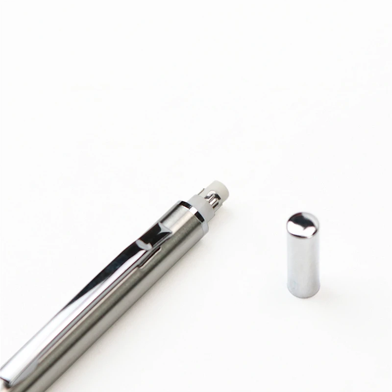 2PCS/Lot High quality metal mechanical pencil 0.5 0.7 0.9mm refills Office school student writing painting stationery 5