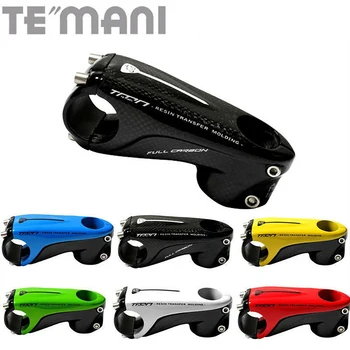 

TEMANI MTB Bike Handlebar Stems Mountain Road Bicycle Stem Carbon Fiber 31.8*80/90/100/110mm Light Weight 1-1/8" Folding Bike
