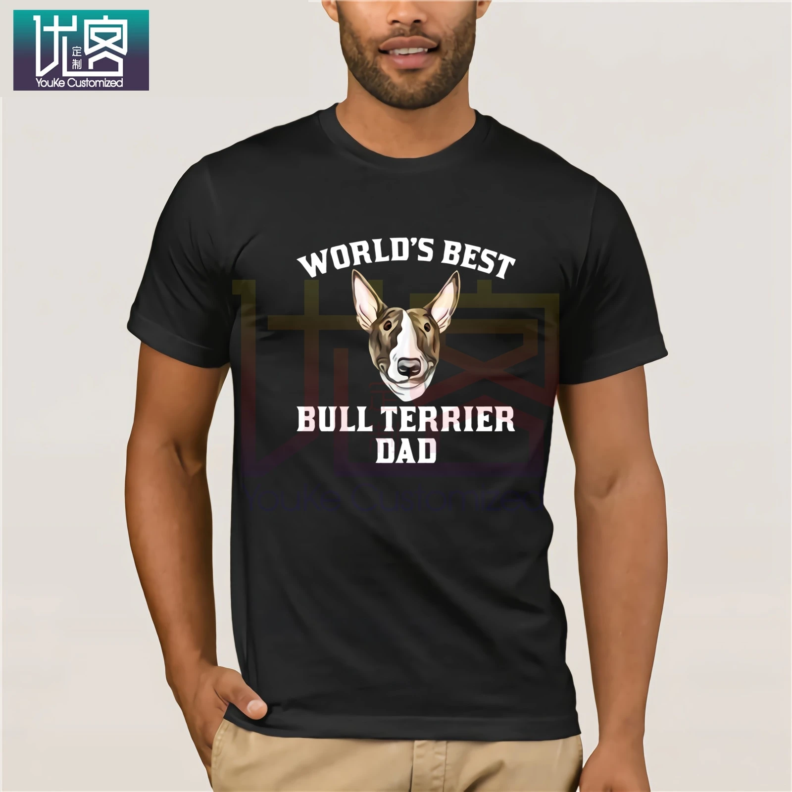 Топы 2020 короткая рубашка в стиле хип-хоп Starnger Things World's Best Bull Terrier Dad Dog Owner Graphic