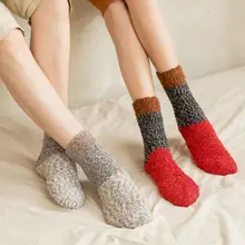 5 пар/уп., для взрослых, Осень-зима, толстые носки из бархата кораллового цвета, носки для сна