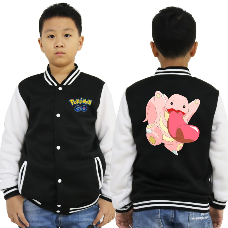 baseball jacket 19 Детские куртки, бейсбольная куртка с покемоном, повседневная детская верхняя одежда с капюшоном, весенняя одежда для мальчиков и девочек, топы для детей 2, 3, 4, 6, 8, 10 лет - Цвет: baseball jacket 19