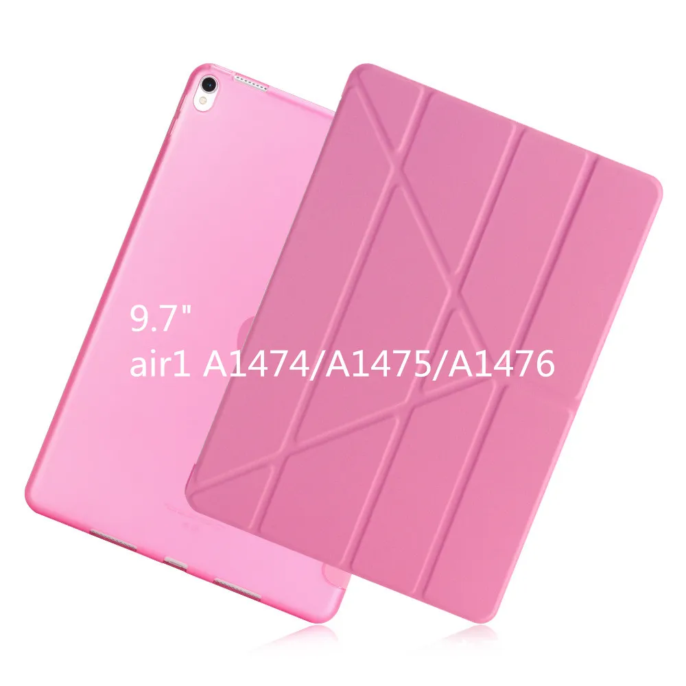 Ультратонкий чехол из ТПУ для iPad Air2, чехол, 9,7 дюйма, силиконовый мягкий чехол из искусственной кожи, умный чехол для iPad 6 поколения, чехол 580 - Цвет: forair1pink