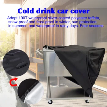 

Multifunction Outdoor Garden Patio Universal Park Home Party Waterproof Sun Protection Cold Drinks Trolley Cooler Cart Cover