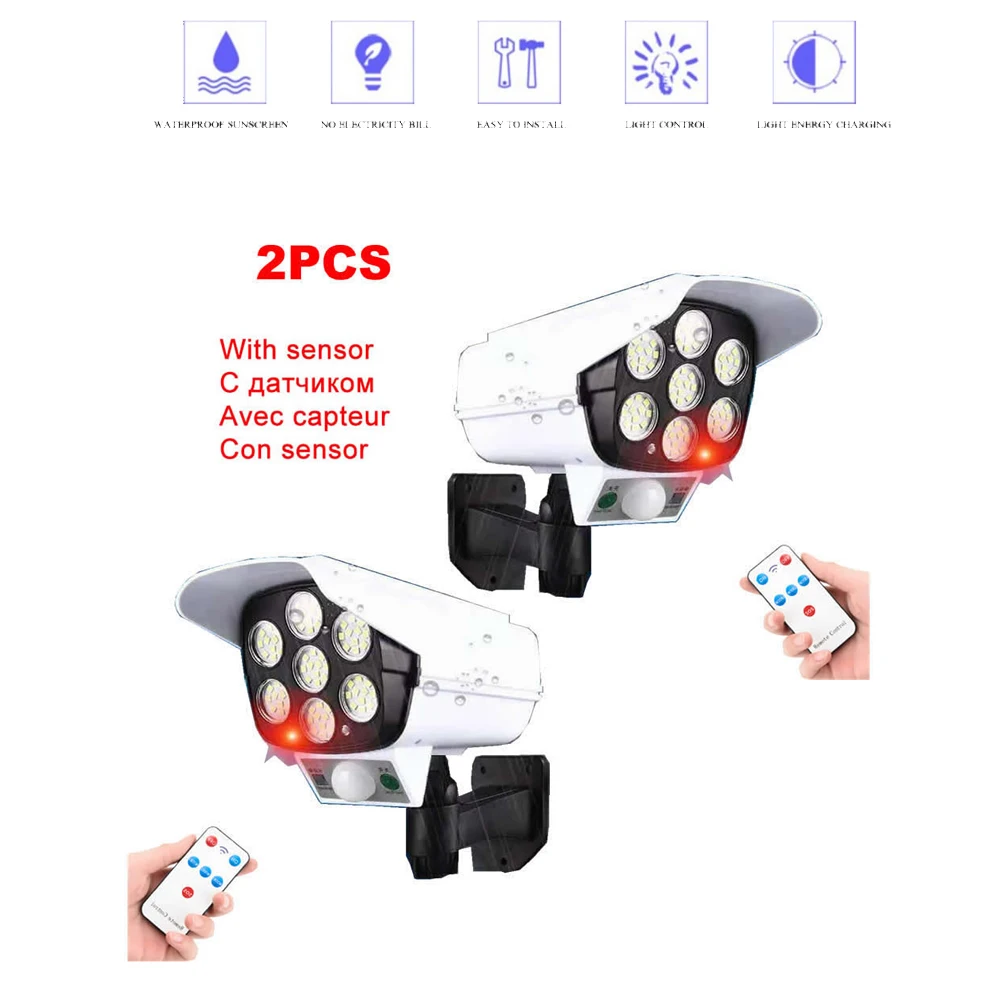 Муляж камеры на солнечной батарее водонепроницаемый 2 шт. | Освещение