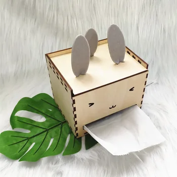 

Popular gifts wood splice smoke box the kitten with laser engraving custom wood assembled box