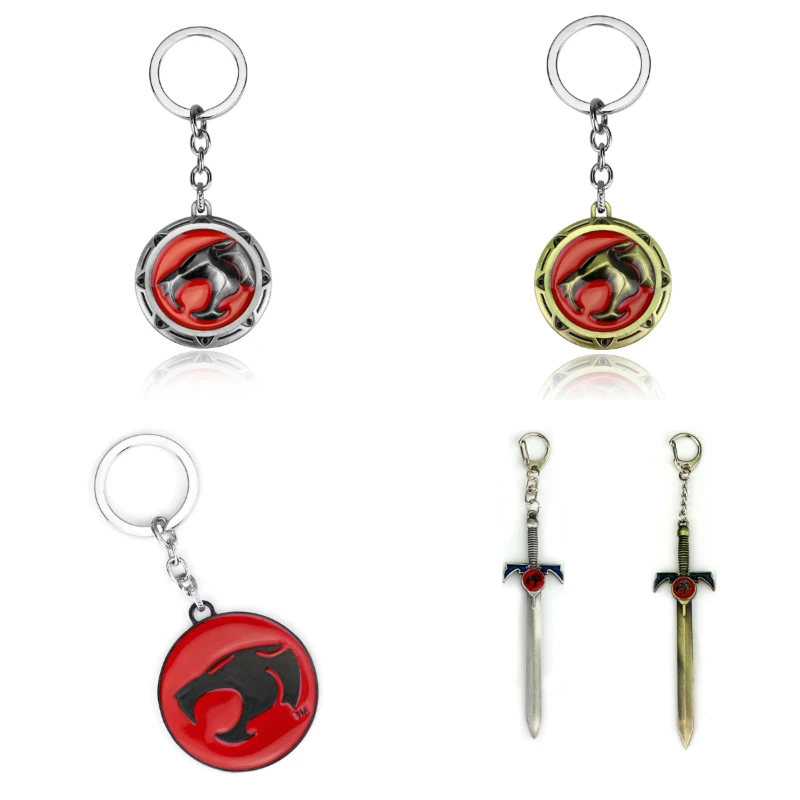 Горячая Распродажа мультфильм аниме Thundercats брелок в виде меча высокого качества античный бронзовый серебристый меч из сплава мужской и женский брелок