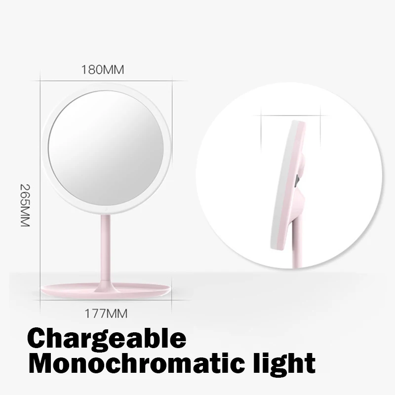 Светодиодный светильник зеркало для макияжа настольное перезаряжаемое туалетное зеркало настольное складное профессиональное портативное зеркало с светодиодный светильник