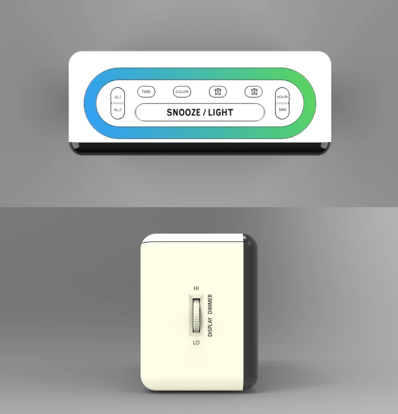 Electronic alarm clock USB charging LED light brightness adjustable alarm clock bedside small night light big screen over
