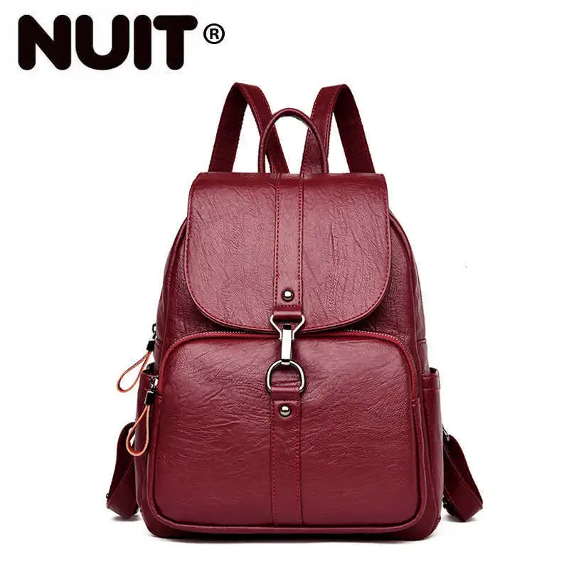 

Women Leather Backpacks Large Capacity Travel Back Pack Sac A Dos Designer Female Backpack High Quality Ladies Bagpack New