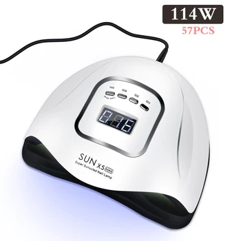 

UV Lamp 114/54/36W LED Nail Lamp With Sun Light 4 Timer For Nail Dryer Quick Drying All Gels Nail Polish Manicure Tools