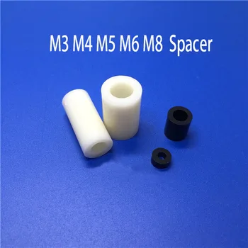

7-4X2 ABS spacer M4 plastic hollow cylinder column PCB board height adjusting straight Through column insulation Plastic washer