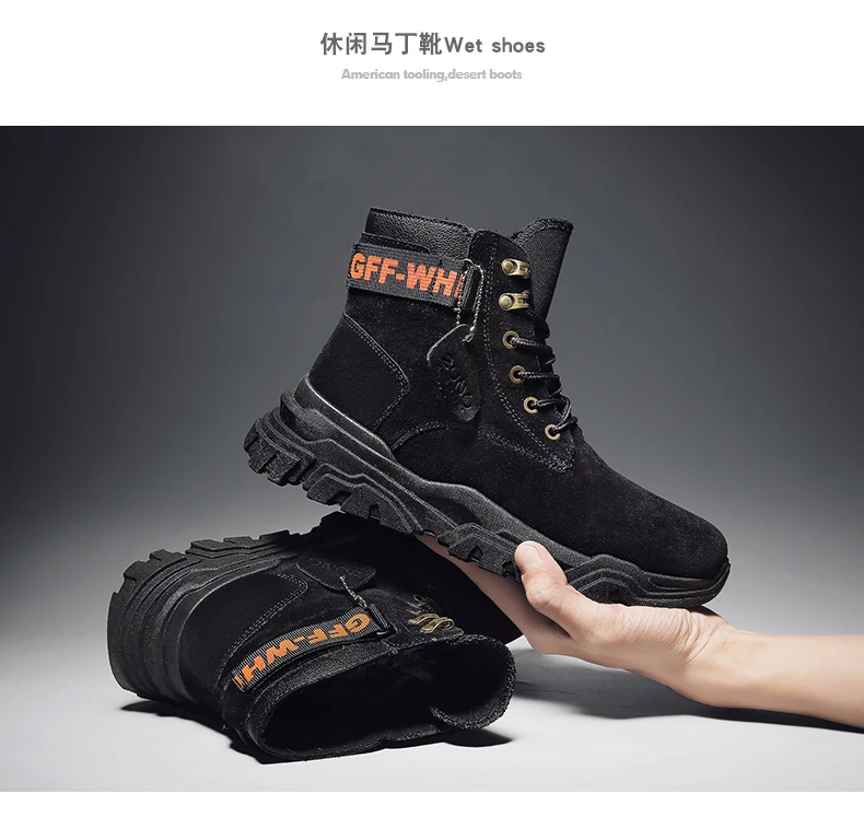 NIKEzi/зимние теплые высокие мужские винтажные туфли в форме, обувь для спорта и отдыха, для прогулок, Молодежные мужские кожаные ботинки Martens, обувь, кроссовки