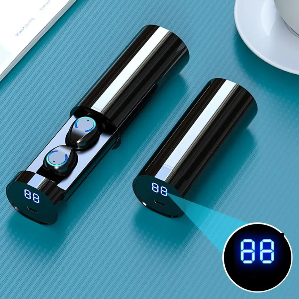 Bluetooth Wireless Headset Waterproof Sports Earphones 20-20000Hz LED Yes Display 300mAh Charging 50mAh Case