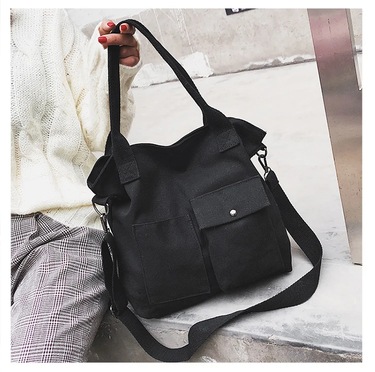 Холщовая Сумка новая стильная сумка-ведро модная сумка на плечо/ручная сумка одноцветная ткань женская сумка от производителя оптом