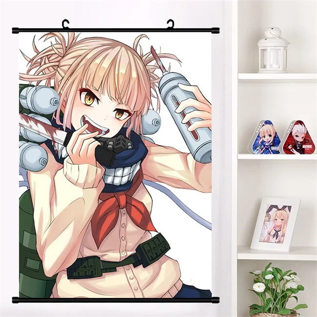 Японское Аниме Boku no My Hero Academy Himiko Toga Настенная роспись настенный плакат Otaku коллекция домашнего декора искусство - Цвет: R