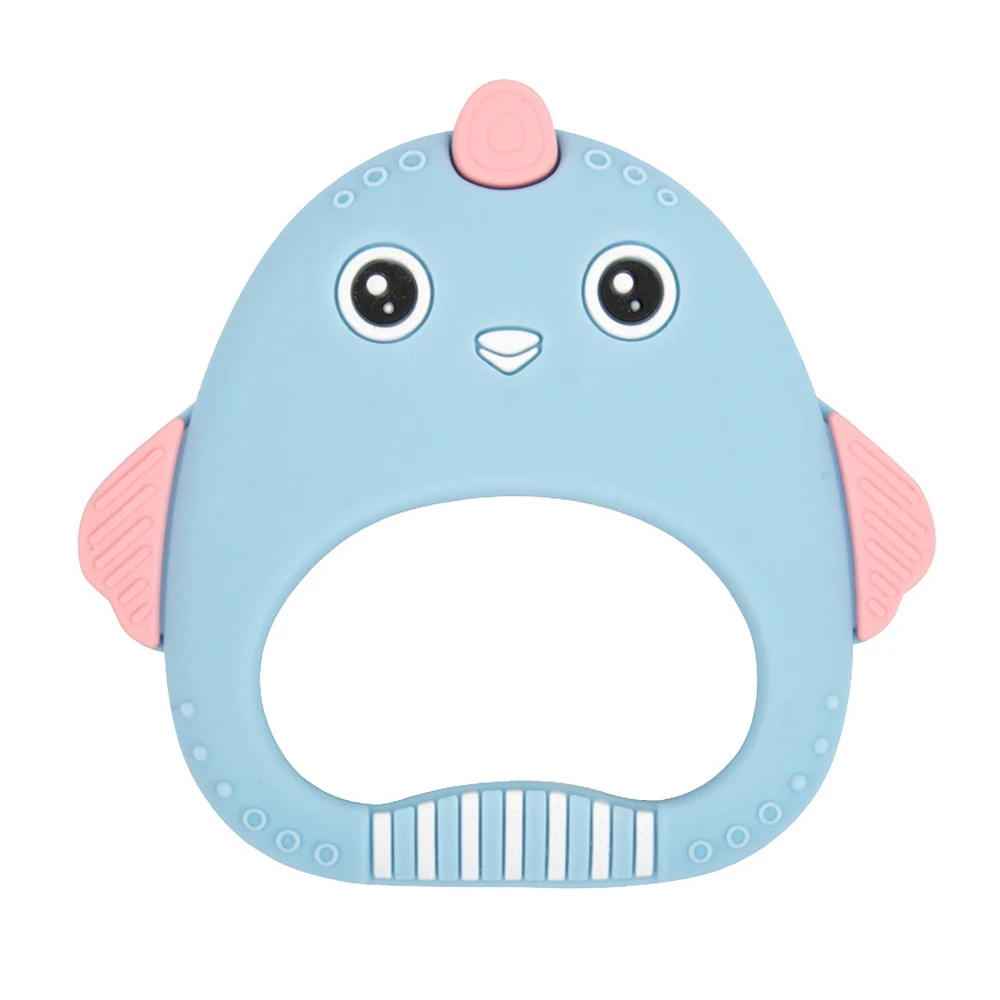 Blue Chicken Детская силиконовая подвеска-прорезыватель Bijtringen BPA бесплатно Прорезыватель для зубов игрушки милые животные Детский Прорезыватель Appease Molar продукты для ухода за ребенком - Цвет: Blue Chicken