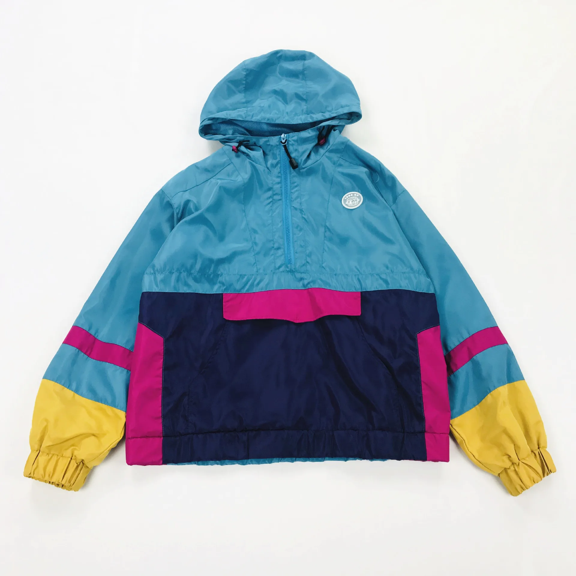 

Japanese-style Playful Contrast Color Joint Pirate Avatar Printed Pullover Raincoat Jacket Coat Jacket Students Women's