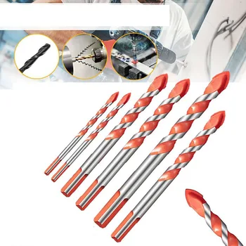 

Durable Electric Hammer Drill Bits 6/8/10/12mm Cross Type Alloy Pointed Thread Type for Masonry Concrete Rock Stone