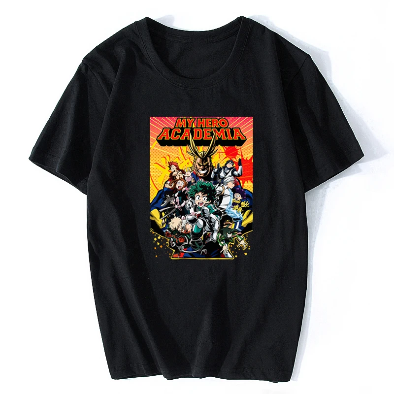

My Hero Academia Japan Anime Men T-shirt Harajuku Streetwear Cotton Camisetas Hombre Men Vaporwave Funny Cool T Shirt