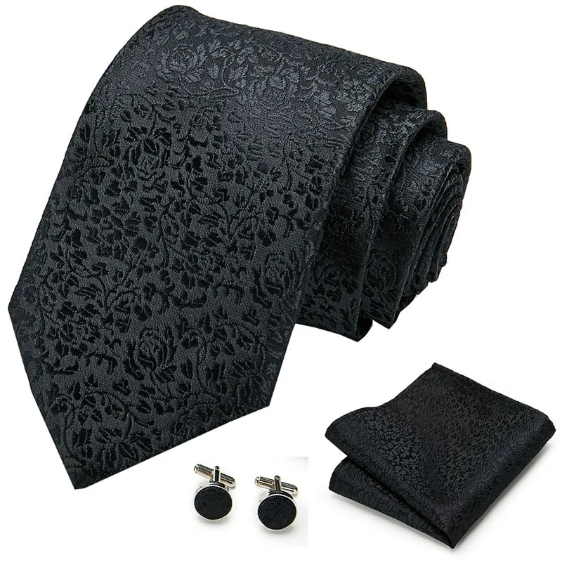 

New Male Luxury 8 cm Necktie For Men Business Purple Striped 100% Silk Tie Set Fashion Design Neckwear