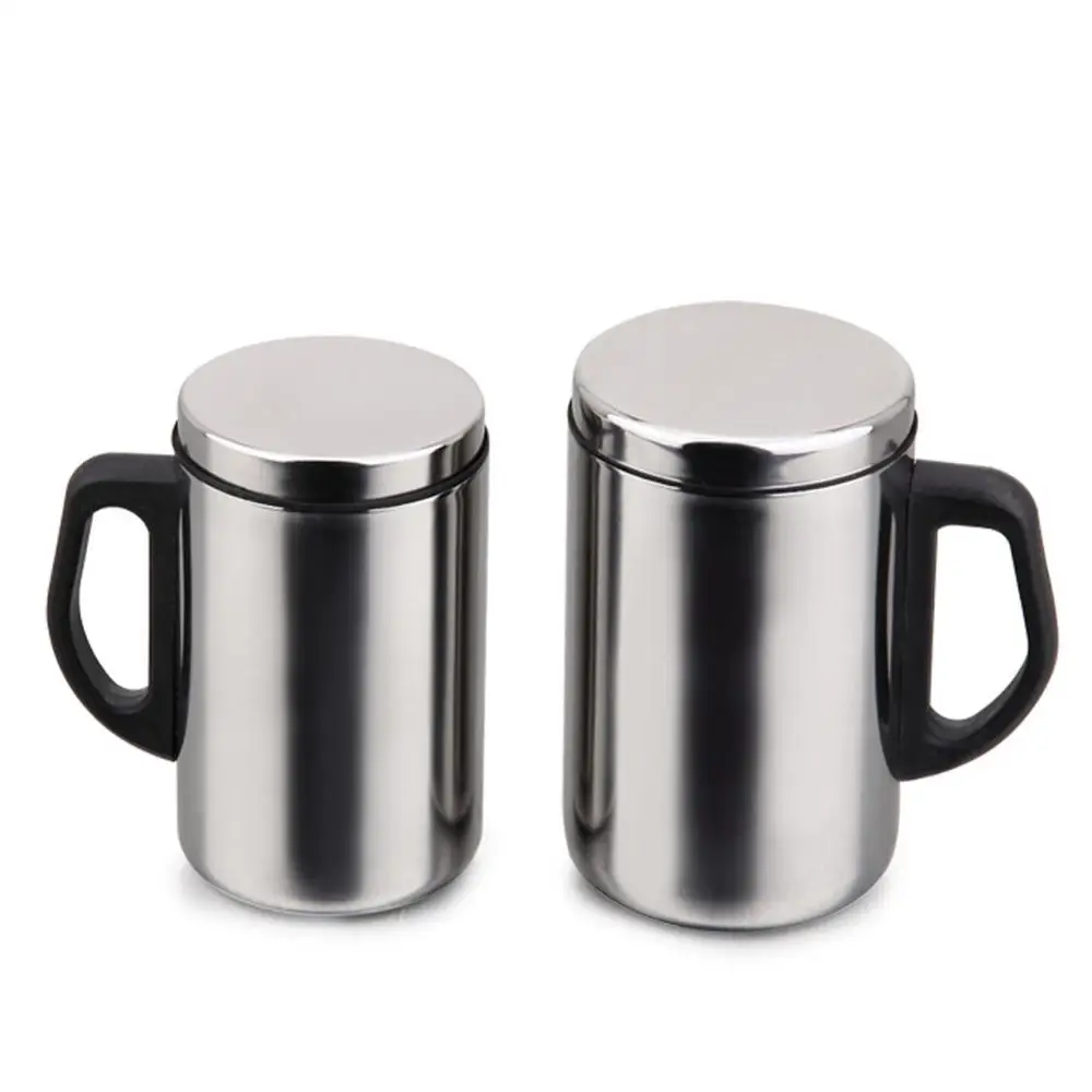 

1PC 350/500ml Stainless Steel Mug Cup Double Wall Portable Travel Coffee Tea Cups 40DC12