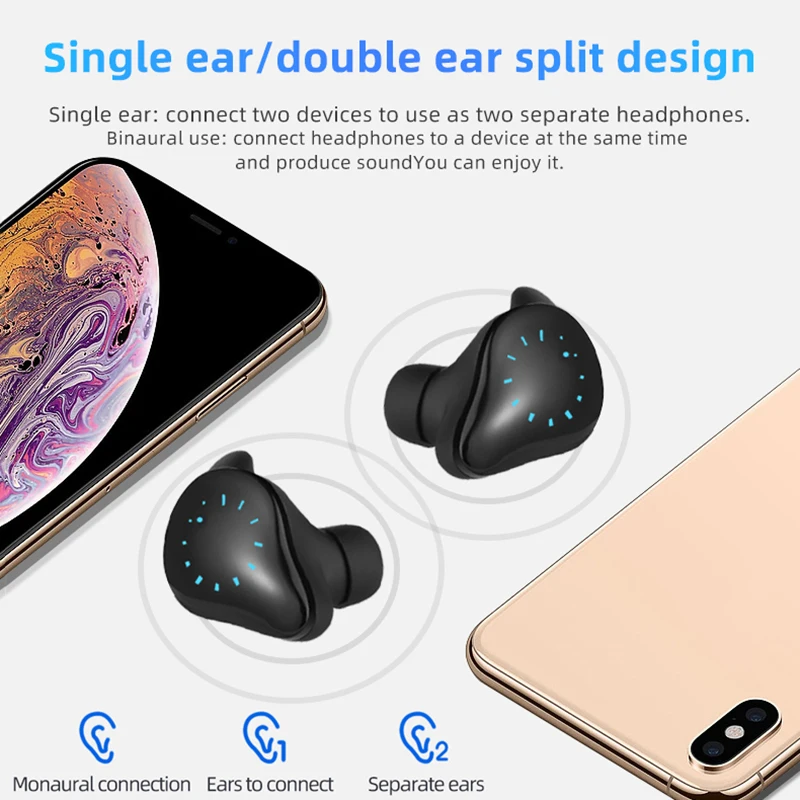 TWS X10 IPX7 водонепроницаемый Bluetooth V5.0 настоящие беспроводные наушники светодиодный дисплей 4000 мАч Спортивная гарнитура с сенсорным управлением