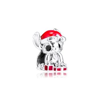 

GPY Stitch Christmas Charms 925 Original Fit Pandora Bracelet Sterling Silver Charm Beads for Jewelry Making Jewellery