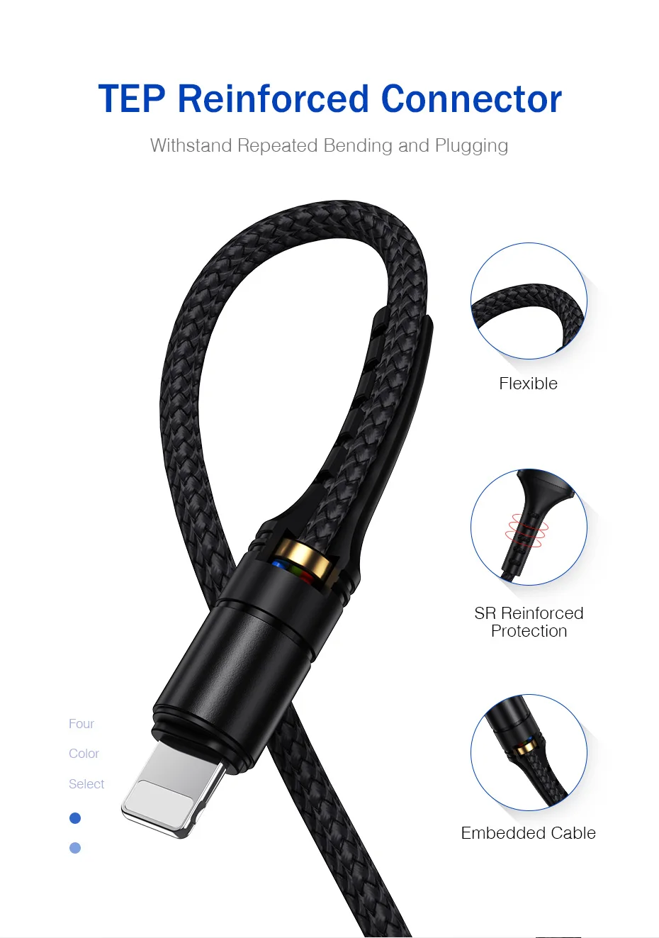 REDNUT 3 в 1 USB кабель для мобильных телефонов Micro usb type C зарядный кабель для iPhone зарядный кабель Microusb зарядный шнур