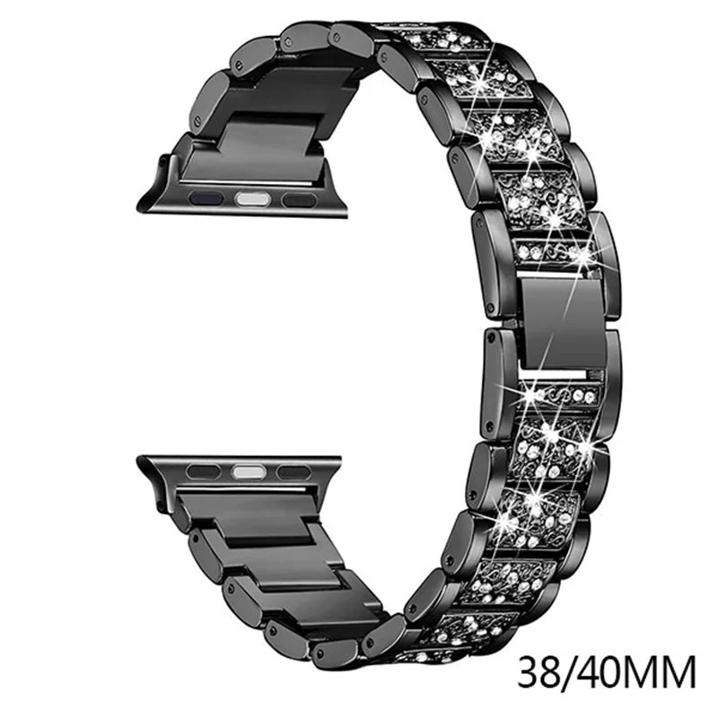 Смарт-часы ремешок для наручных часов Нержавеющая сталь браслет ремешок для наручных часов Apple Watch Series 5 4, версия 1, 2, 3, ремешок для наручных часов IWatch 38/40 мм/42 44 мм