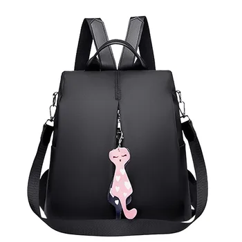 

Classic Fashion Women's Outdoor Solid Color Nylon Multi-Function Backpack Shoulder Bag For Teenagers Girls Zaino da donna