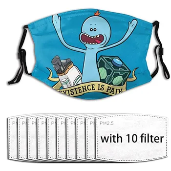 

1PC Windproof Foggy Haze Anti-Spitting Expression Mask+ 10PCS Filter Mouth Mask Reuseable Mouth Cover Cloth Mouth Mask Washable