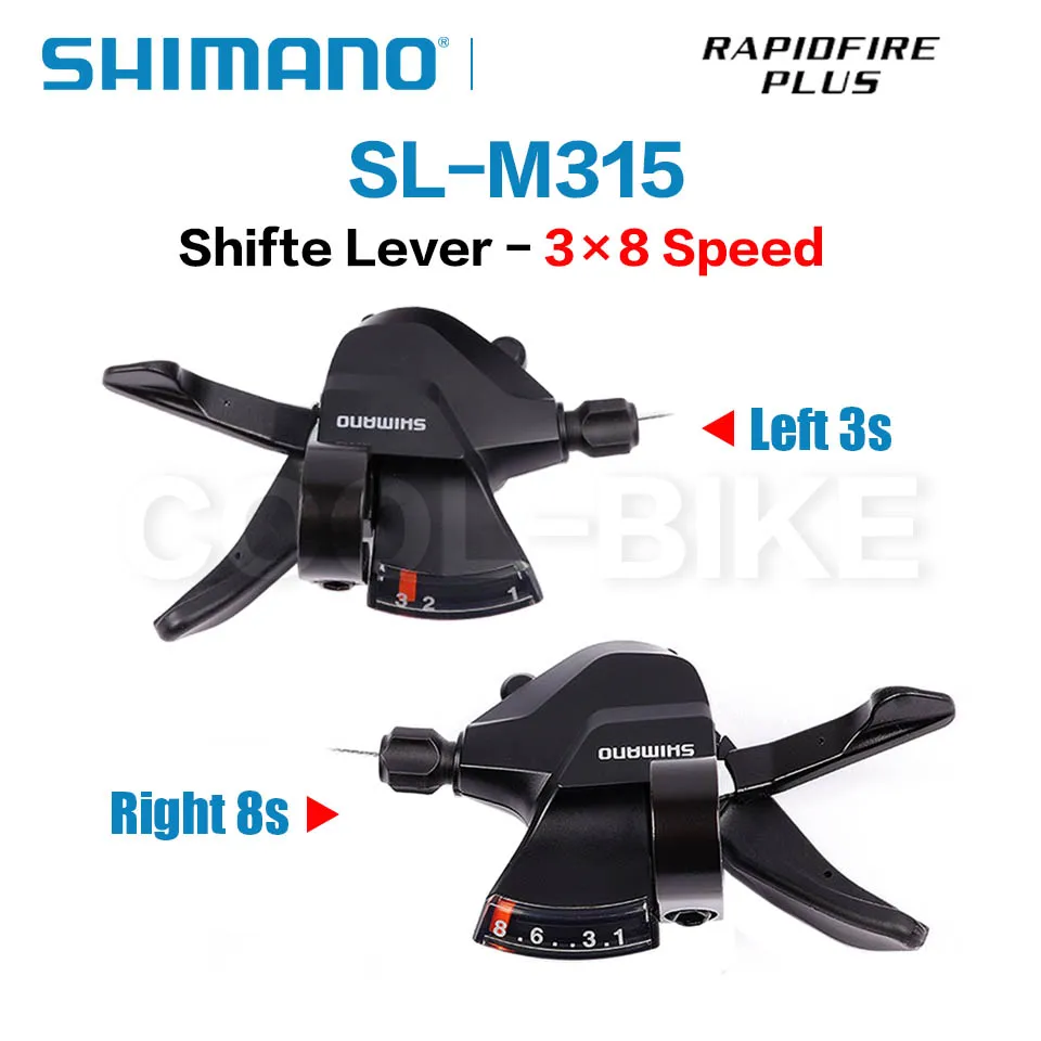Levier Vitesse Shimano Shimano Acera Levier De Vitesse VTT SL-M3010-L - 2 Vitesses Composant Vélo Montagne