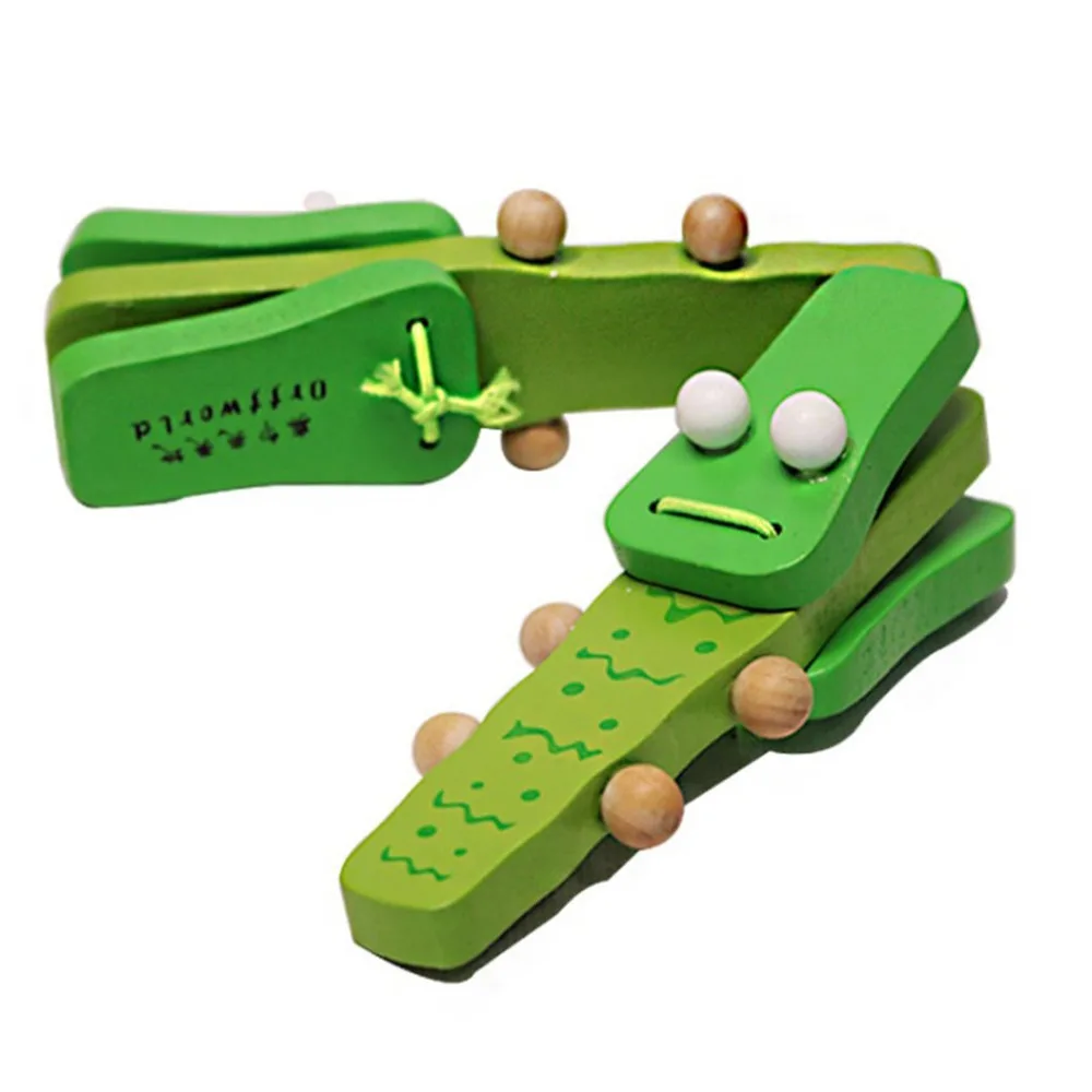 Orff World в форме крокодила деревянные кастаньеты детский музыкальный инструмент мультфильм детский музыкальный образовательный инструмент игрушка погремушка
