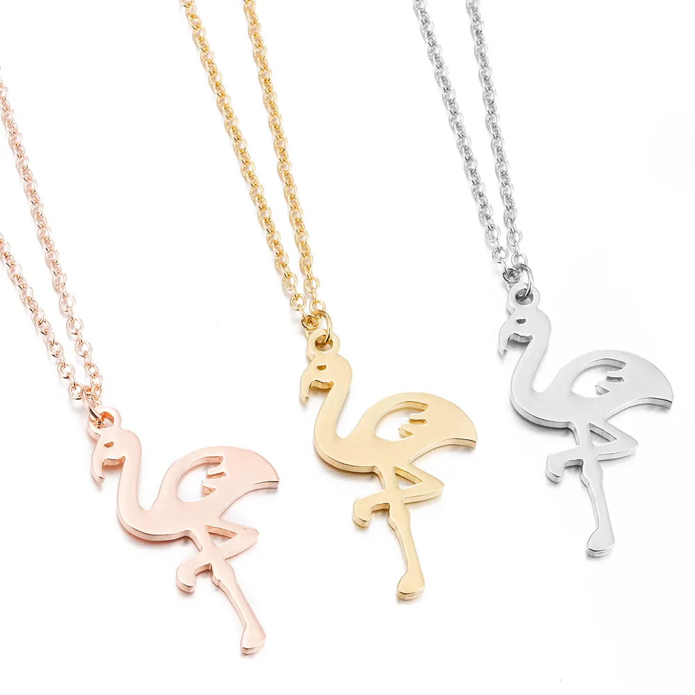 HIPHOP Stainless Steel Necklace For Women Man Noble Flamingo Choker Pendant Best Gift Jewelry | Украшения и аксессуары