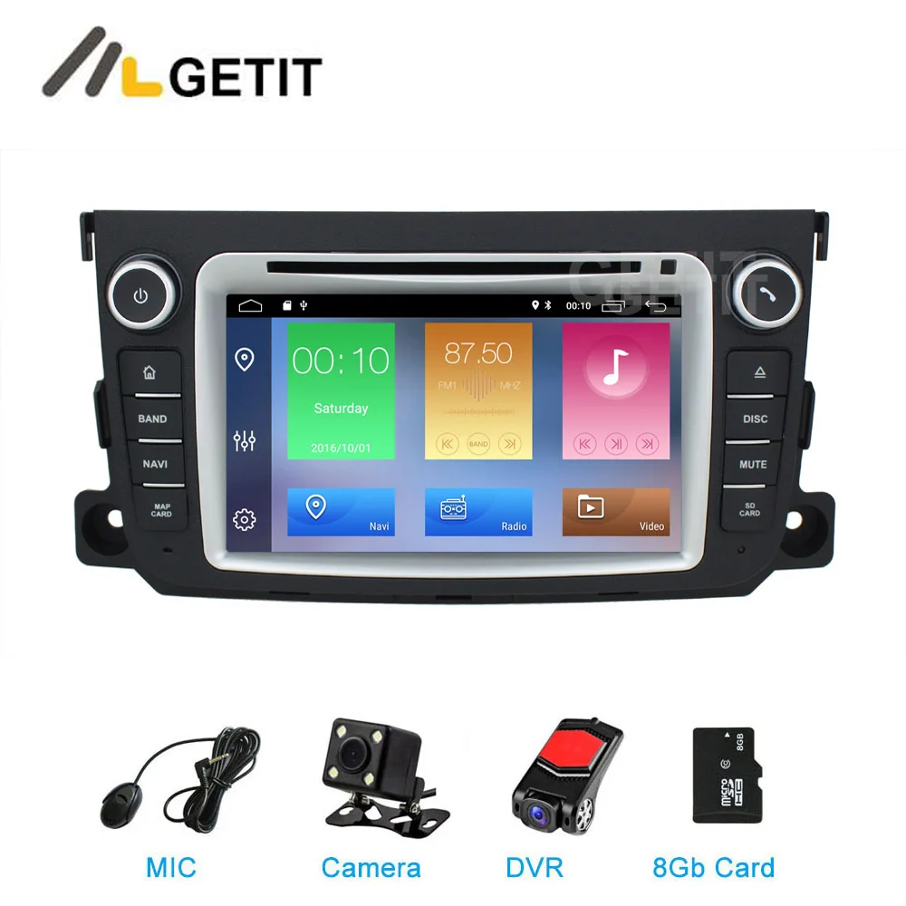 DSP Android 9 Автомобильный DVD стерео плеер для Mercedes/Benz Smart Fortwo 2011 2014 с GPS Радио BT