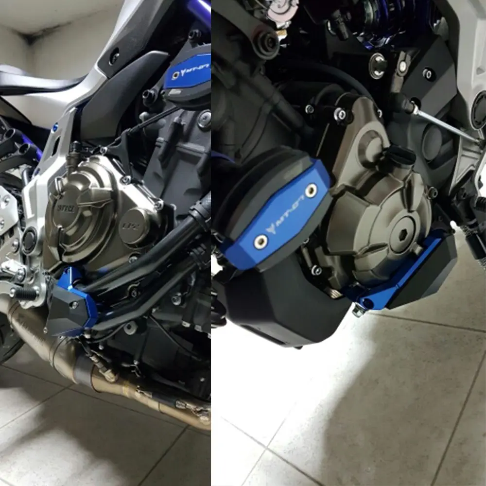 For YAMAHA YZF-MT07 MT-07 FZ07 FZ 07 2014- Motorcycle Engine Crash Guard Stator Cover Slider Falling Protector