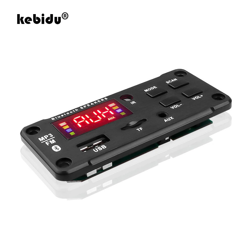 Kebidu большой экран 12 в MP3 WMA беспроводной Bluetooth 5,0 декодер плата аудио модуль USB FM TF радио AUX вход для автомобиля