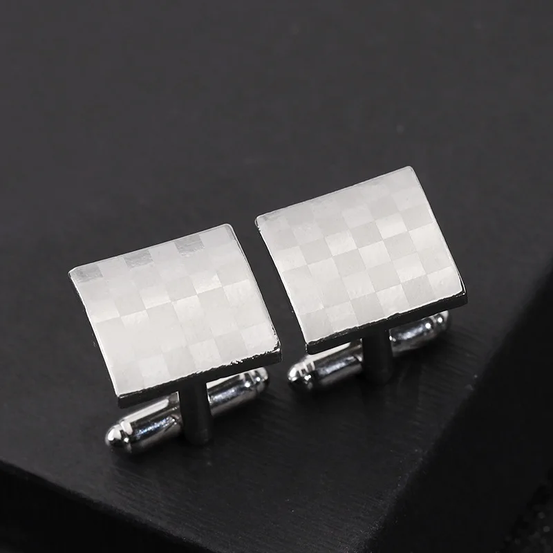 Hello Miss Модные мужские французские запонки для рубашки в бизнес-стиле лазерные