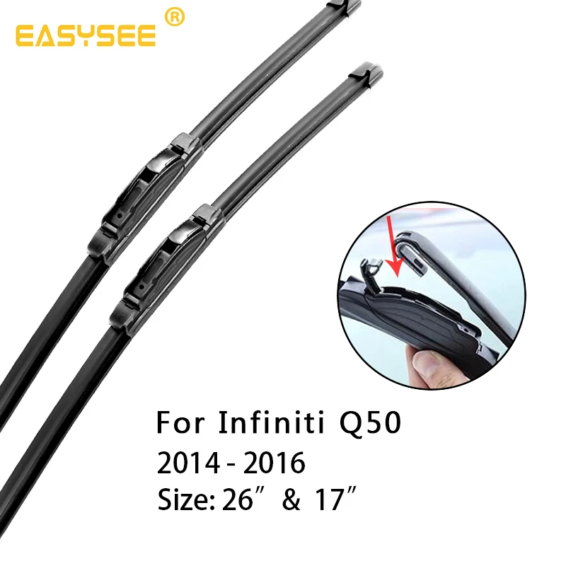 2014-2016 Ветровое стекло стеклоочистителей для Infiniti Q50 Fit крюк руки 2" и 17" - Цвет: 2014-2016