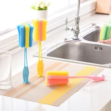 Детская Высококачественная Чистящая губка, специальная щетка для бутылочек с ручкой, щетка для чистки посуды, стеклянные Специальные щетки