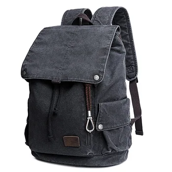 

Sturdy Durable Vintage Canvas Backpack School Bag Ergonomic Design TravelBags Waterproof Laptop Backpack For Women&Student