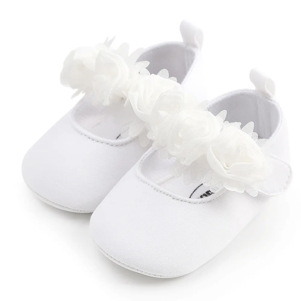 Newborn Infant Baby Girl Princess Flower Fashion Toddler First Walkers Kid Shoes Flora Slip-on Baby Girl Shoes Newborn