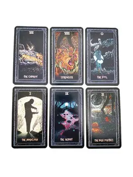 

78 English Tarot Cards Prisma Tarot Prism Tarot Silver Plated Card Game Destiny Divination Prophecy Card Party Board Game Card
