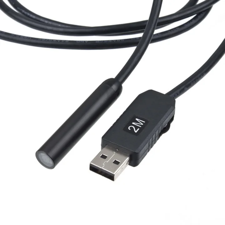 Высокое качество 1 шт. 2 м USB Водонепроницаемый Регулируемый Змеиный инспекционный эндоскоп бороскоп