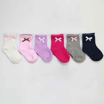 

1 Pairs New Bow Baby Socks for Girls Cotton Princess Socks Spring Autumn Socks Toddler Fashion Socks Infant Baby Stuff