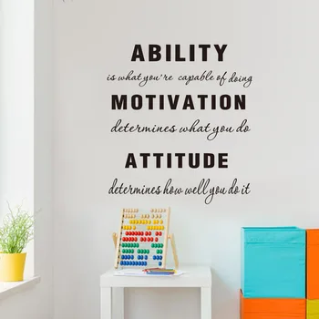 

English Proverbs Ability Creative Wall Stickers Living Room Bedroom Family Showcase Decoration Wall Stickers