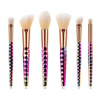 

TM-111 Honeycomb Silver Handle Makeup Brush Eyeshadow Brush Beauty Blush Eye Brush Beauty Makeup Tool 4pcs/6pcs/8pcs