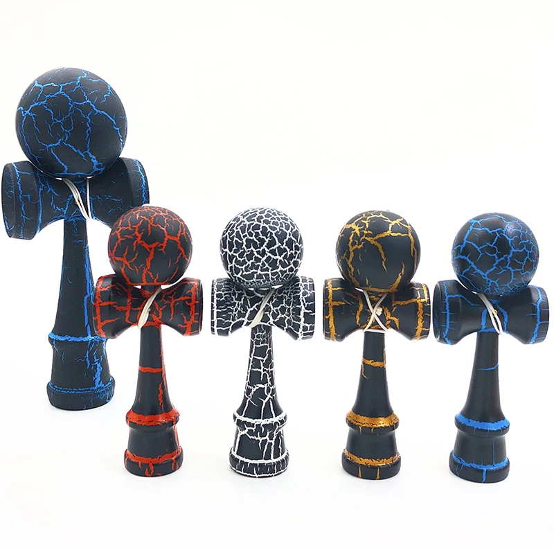 Best 12CM Mini Kendama Wooden Toys Crack Color PU Paint Outdoor Skillful Juggling Ball stress ball For C
