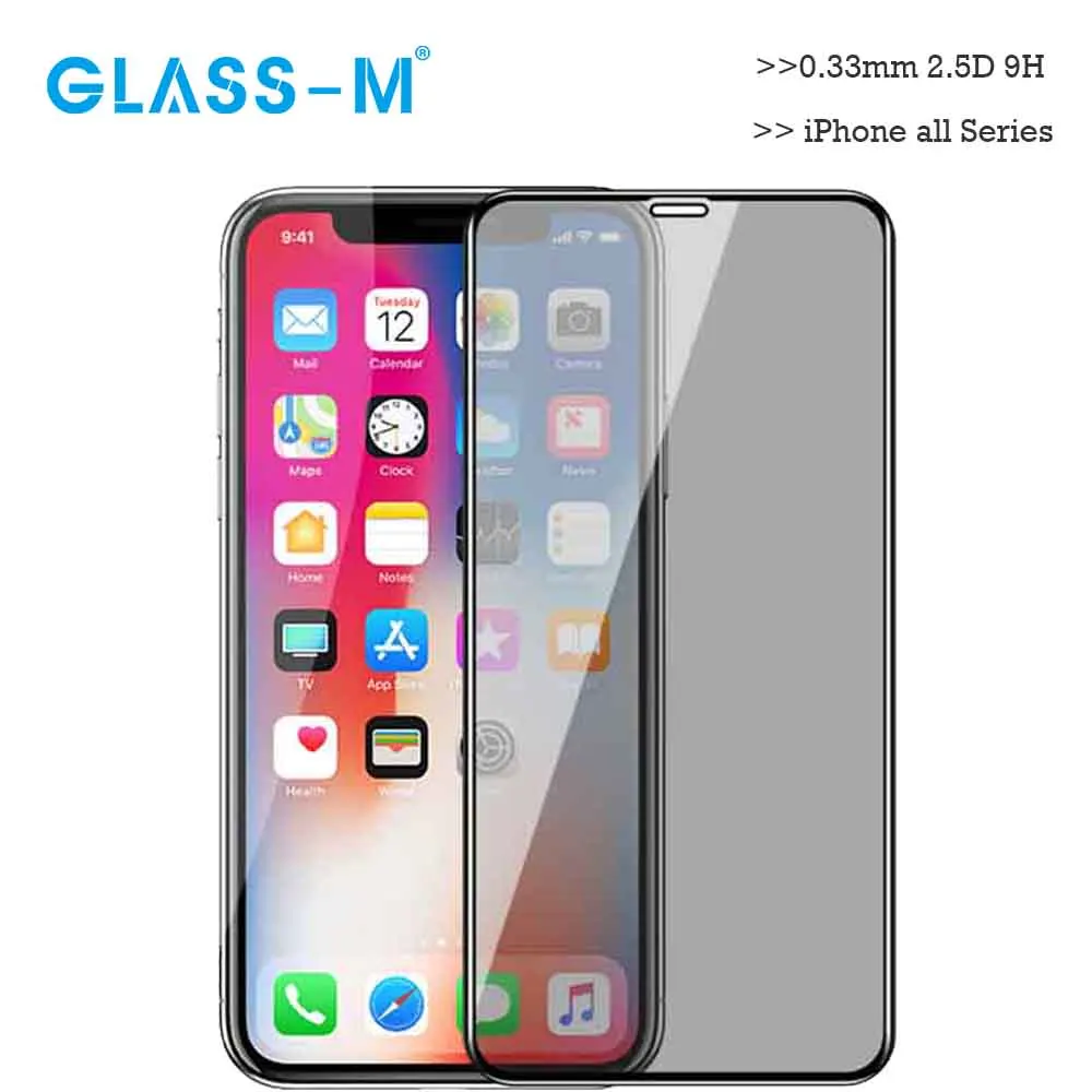 

Privacy Protective Tempered Glass on for iPhone 7 6s 8 6 Plus 5 5s SE Glass Screen Protector for iPhone XS MAX X XR Glass