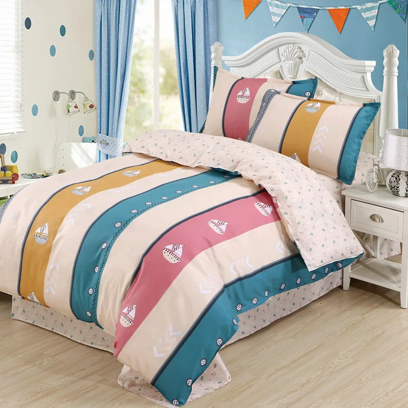 

100% Cotton 3pcs Printing Duvet Cover Sets King Activity Bedding sets Quilt cover Sheet Set Bedroom Bedding Bed Linen Grey